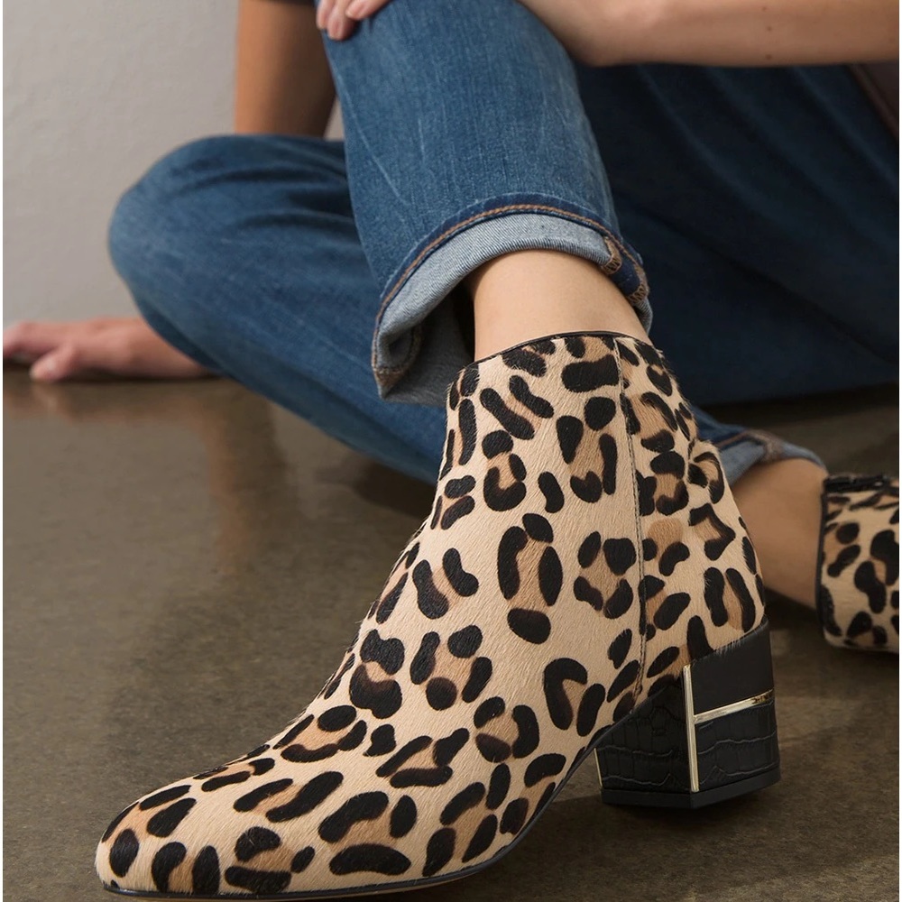 Animal Print Haircalf Boots